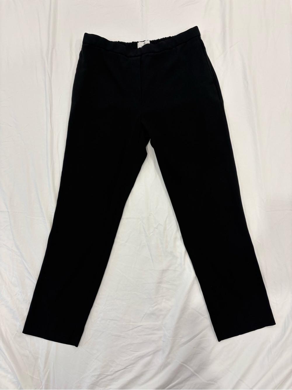 Babaton by Aritzia Black Pull-On Straight Leg Cropped Pants Size 10